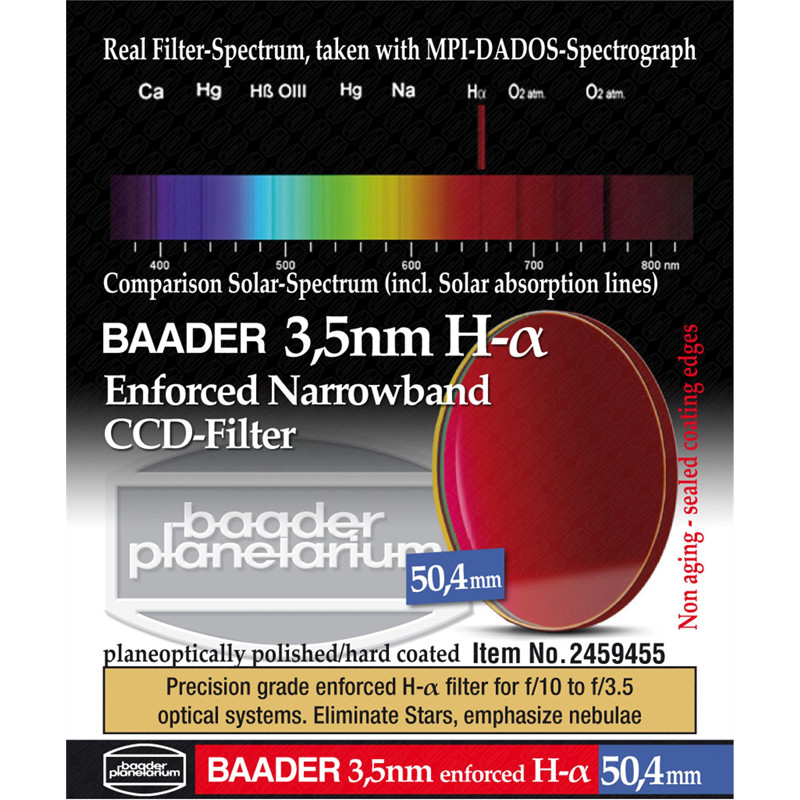 Baader Filtro Ultra-Narrowband 3.5nm H-alpha 50.4mm