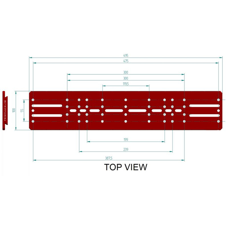 PrimaLuceLab PLUS Losmandy-style prism rail, 495mm