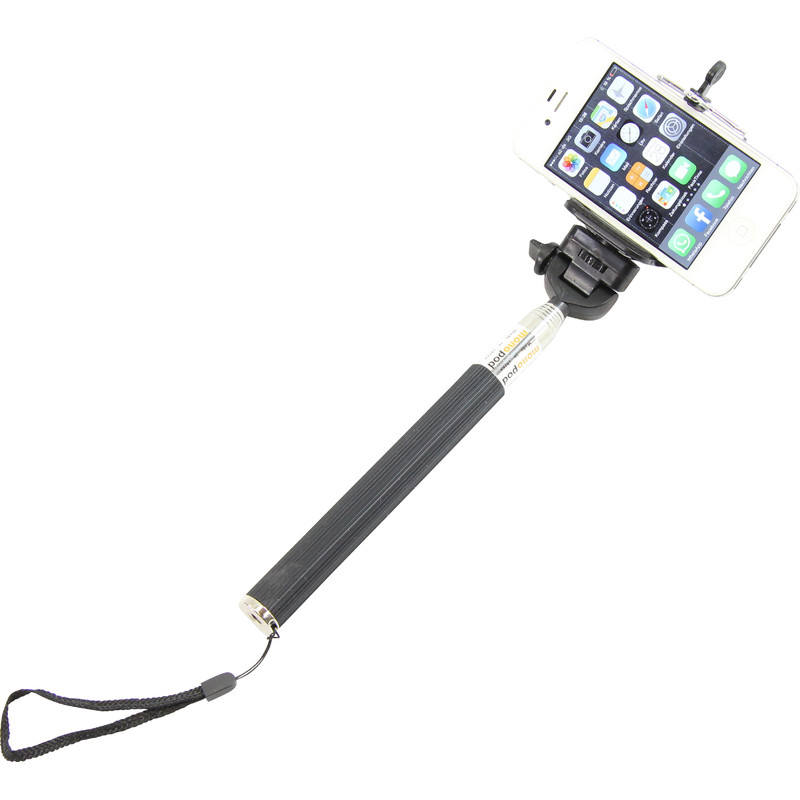 Monopé de alumínio Selfie-Stick für Smartphones und kompakte Fotokameras, pink
