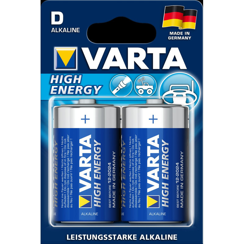 Varta Pilhas mono (D) "High Energy" pack de 2
