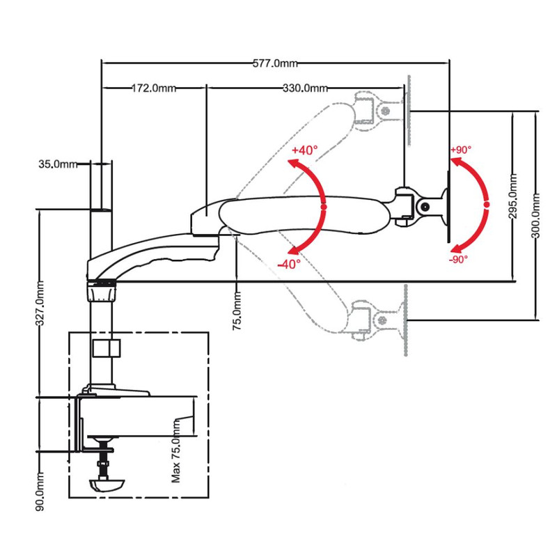 Optika Braço articulado metálico SZ-STL5LED