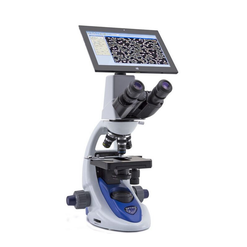 Optika Microscópio digital B-190TB, Achromat, com Tablet PC