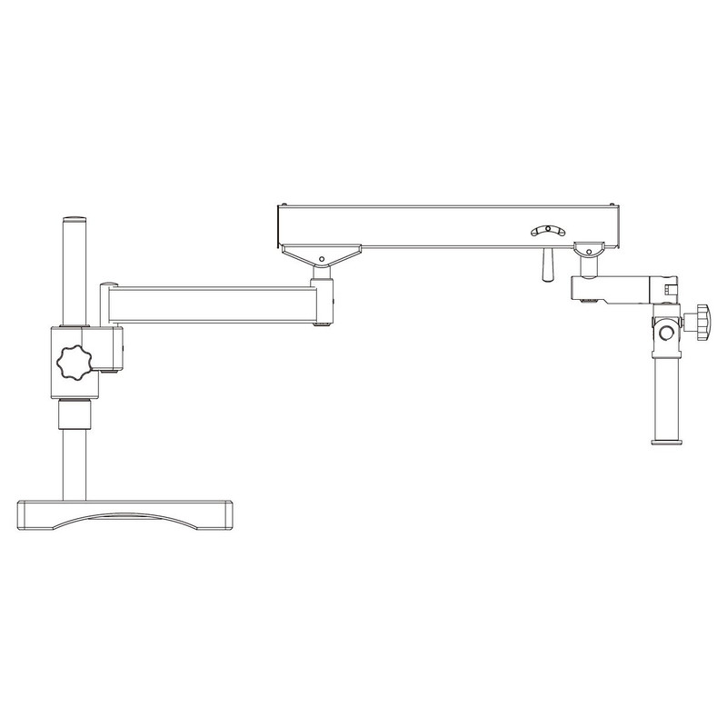 Motic Tripé de braço flexível (com placa de base), Coluna Ø 32mm