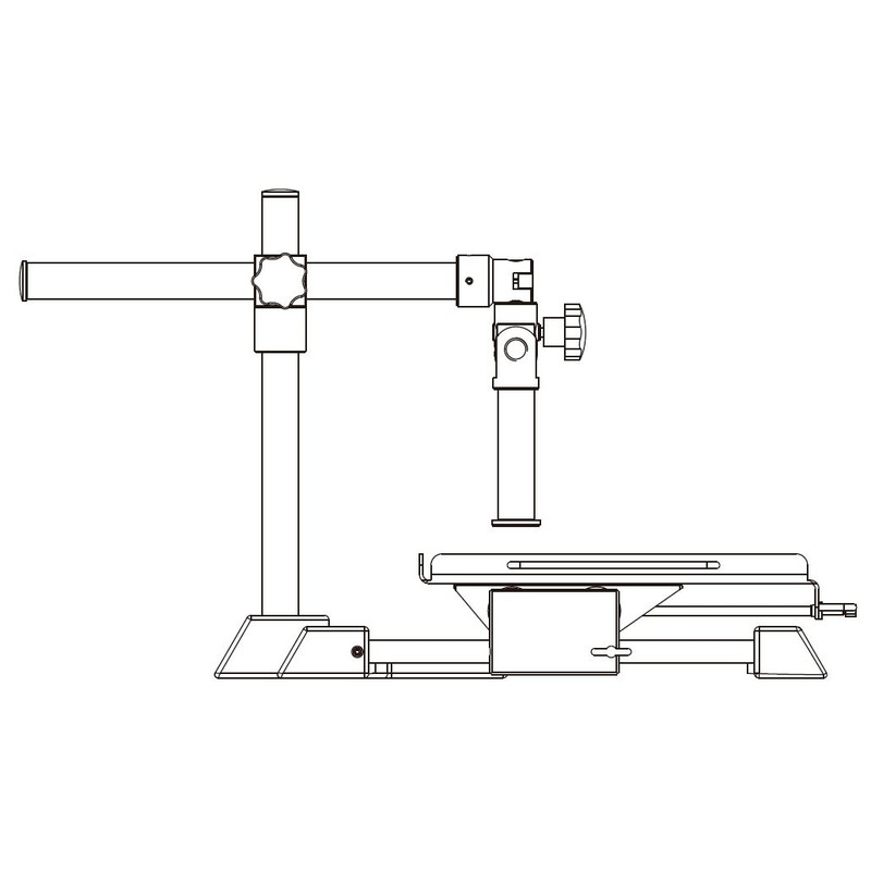 Motic Overhanging stand Mesa manual grande, Coluna Ø 32mm