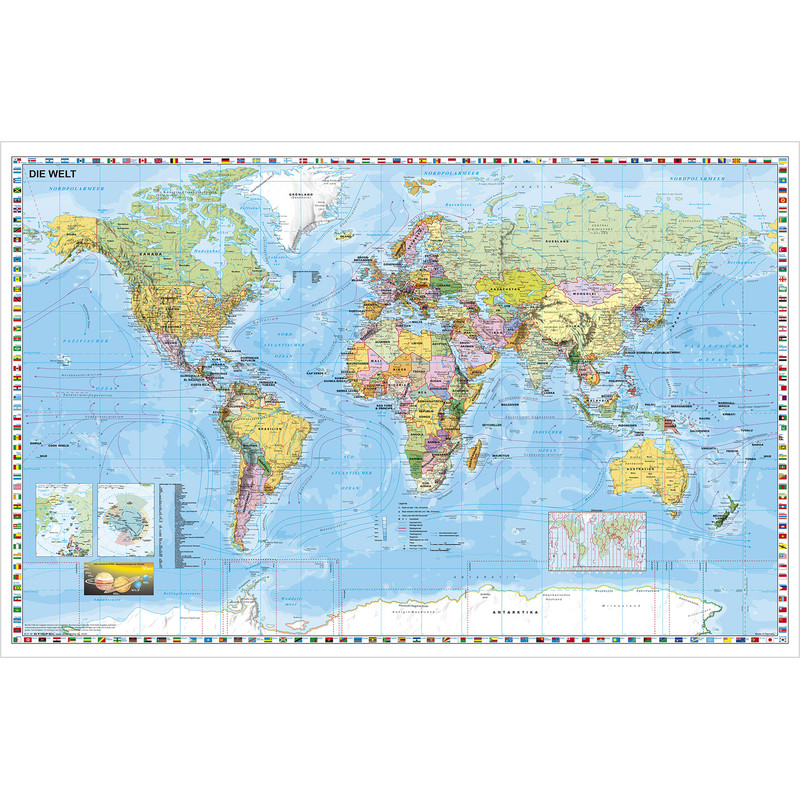 Stiefel Mapa mundial Political Map of the world (in German)