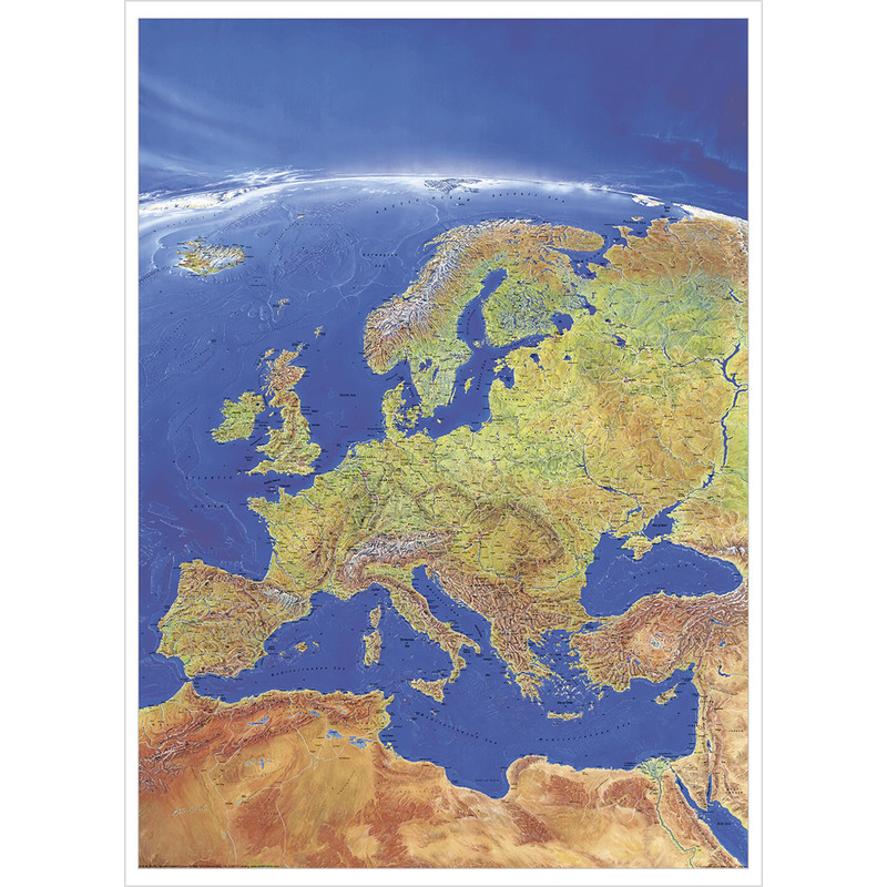 Stiefel mapa de continente Panorama da Europa (97 x 136 cm)