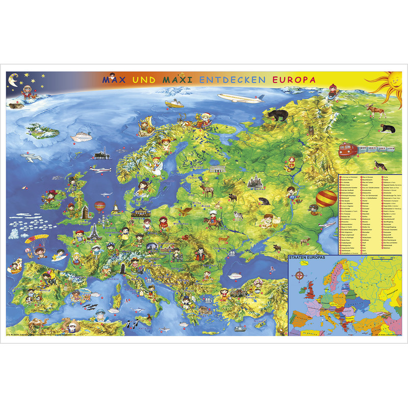 Stiefel Mapa da Europa para crianças