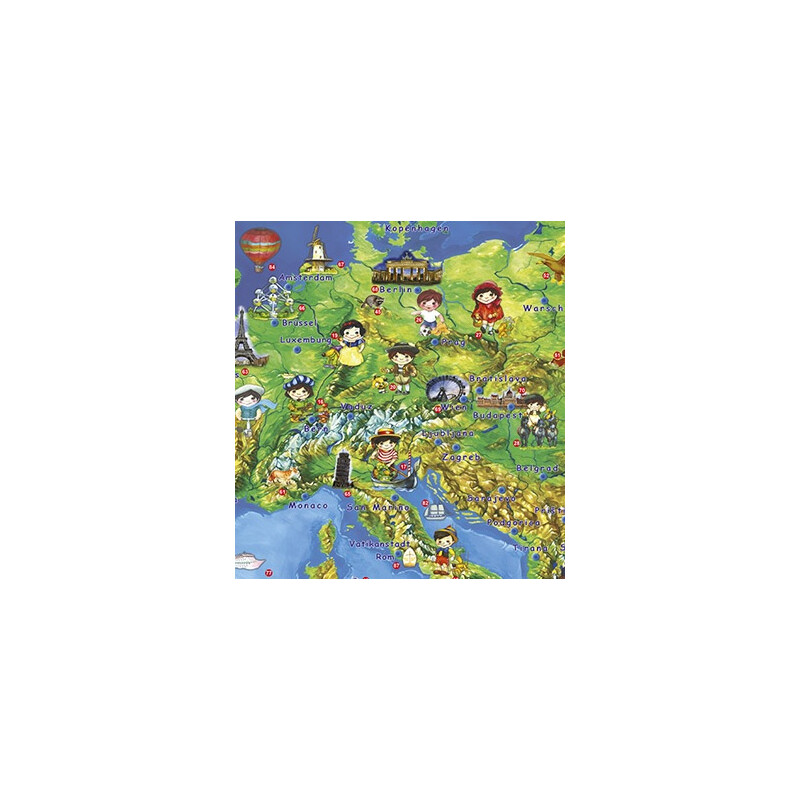 Stiefel Mapa da Europa para crianças