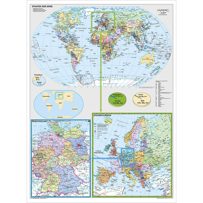 Stiefel Mapa A Alemanha e a Europa no mundo