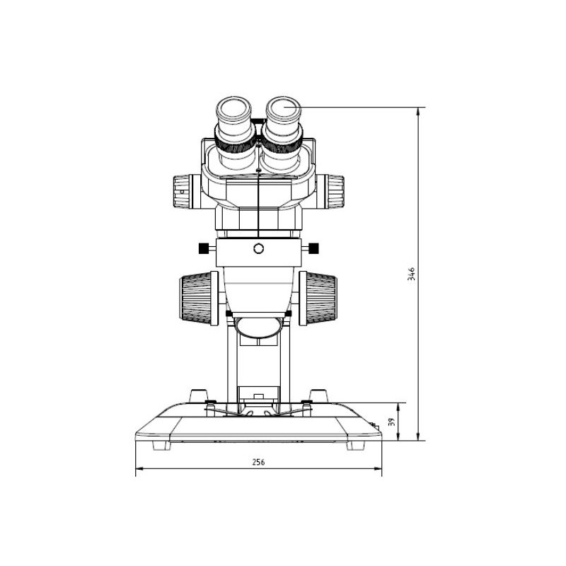 Euromex Microscópio estéreo zoom NZ.1902-S, 6,7-45x, Cremalheira, Luz trasmitida e reflectida, bino