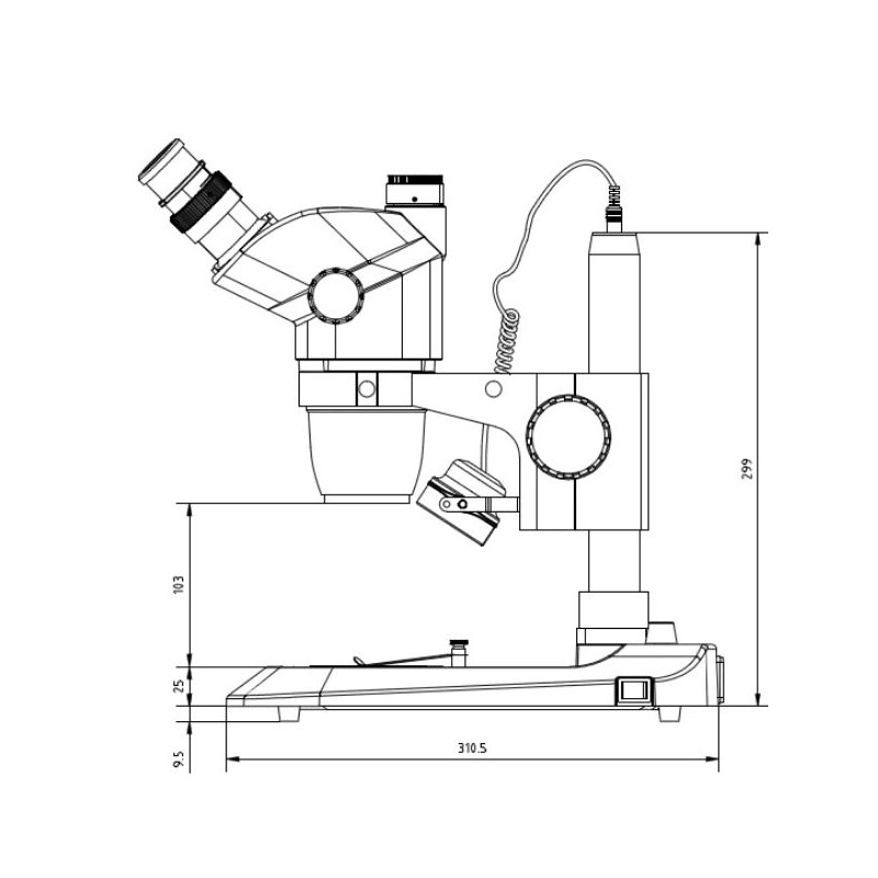 Euromex NexiusZoom ESD, NZ.1903-P-ESD; Coluna base, 6,7x-45x, trino