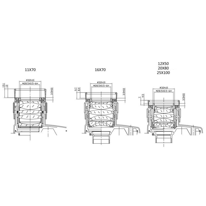 Omegon Binóculo Argus 16x70
