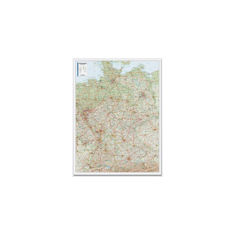 Bacher Verlag Mapa rodoviário da Alemanha 1:500.000 laminado