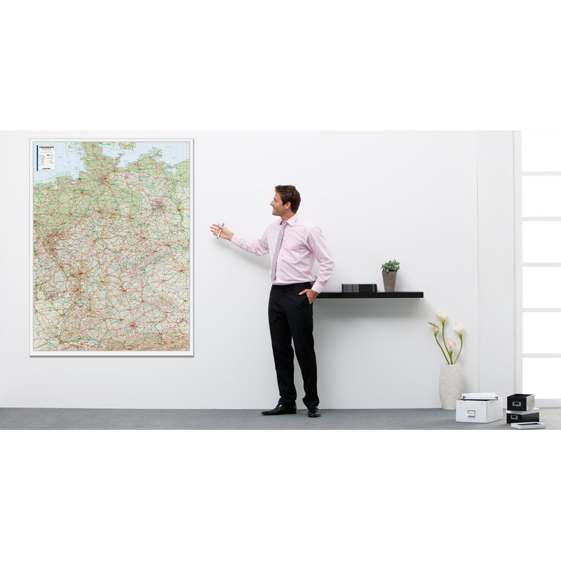 Bacher Verlag Mapa rodoviário da Alemanha 1:500.000 laminado