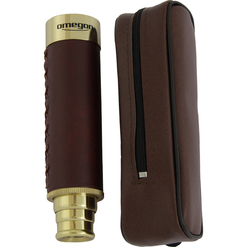 Omegon Telescópio de bôlso 12x30 brass telescope