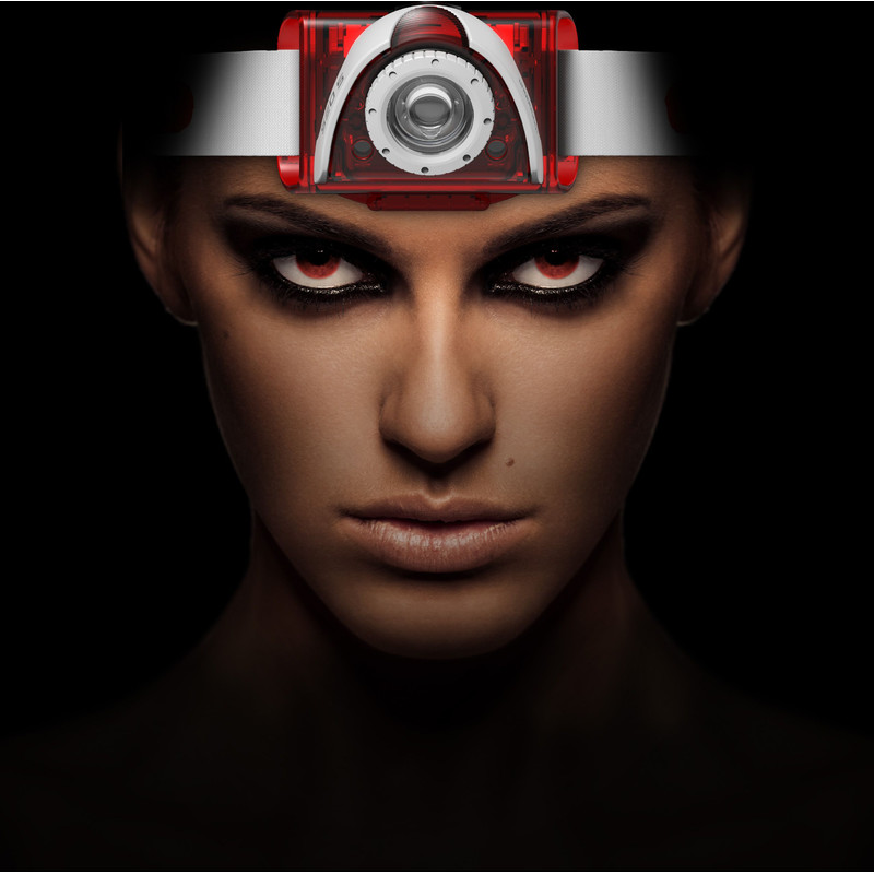 LED LENSER Lanterna para cabeça SEO5 Vermelho