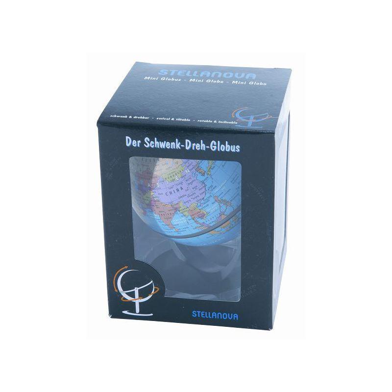 Stellanova Mini-globo Globo giratório azul 10 cm