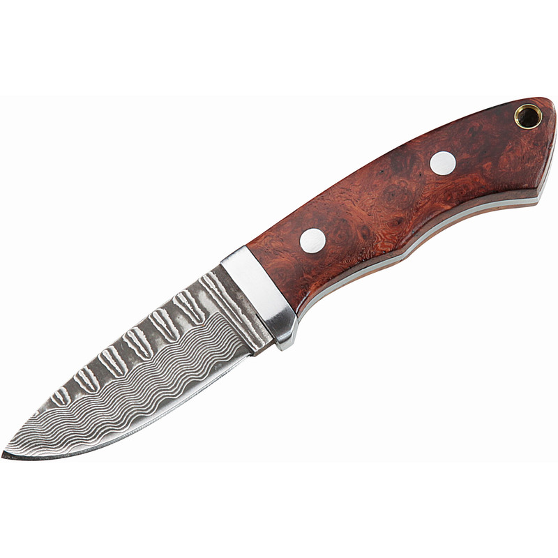 Herbertz Faca Damascene knife, root wood grip, 105706