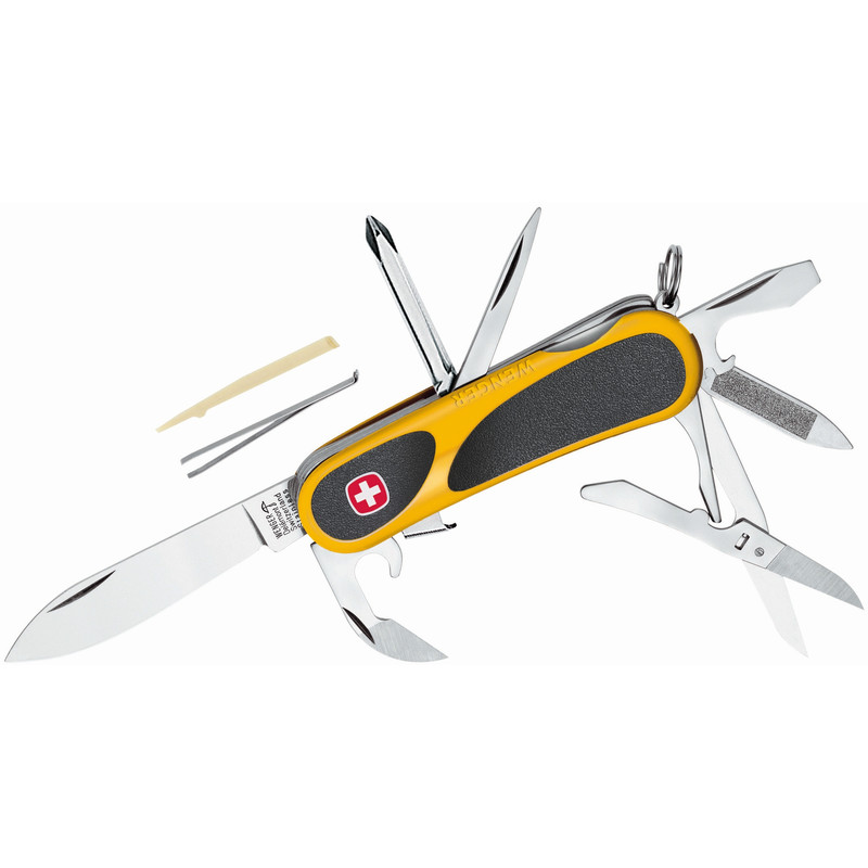 Wenger Faca de oficial, EvoGrip amarelo, 17747
