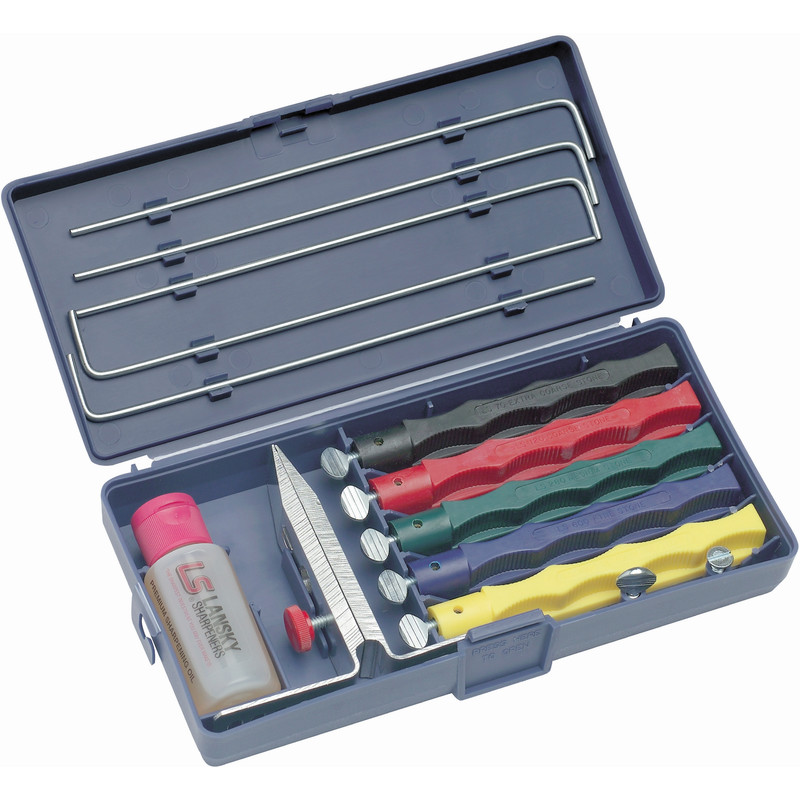 Lansky Sharpeners Conjunto de afiação Lansky deluxe com 5 pedras de amolar