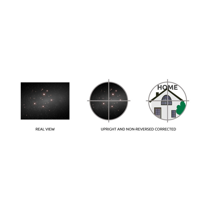 Omegon Luneta buscadora 6x30 finder scope, black - provides an upright, non-reversed image