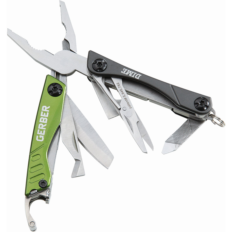 Gerber Mini multiferramenta DIME cinza / verde