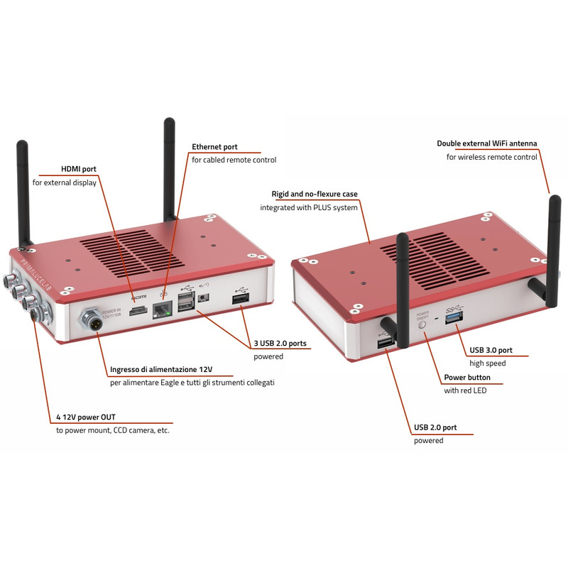 PrimaLuceLab EAGLE - Unidade de controle para telescópios e astrofotografia