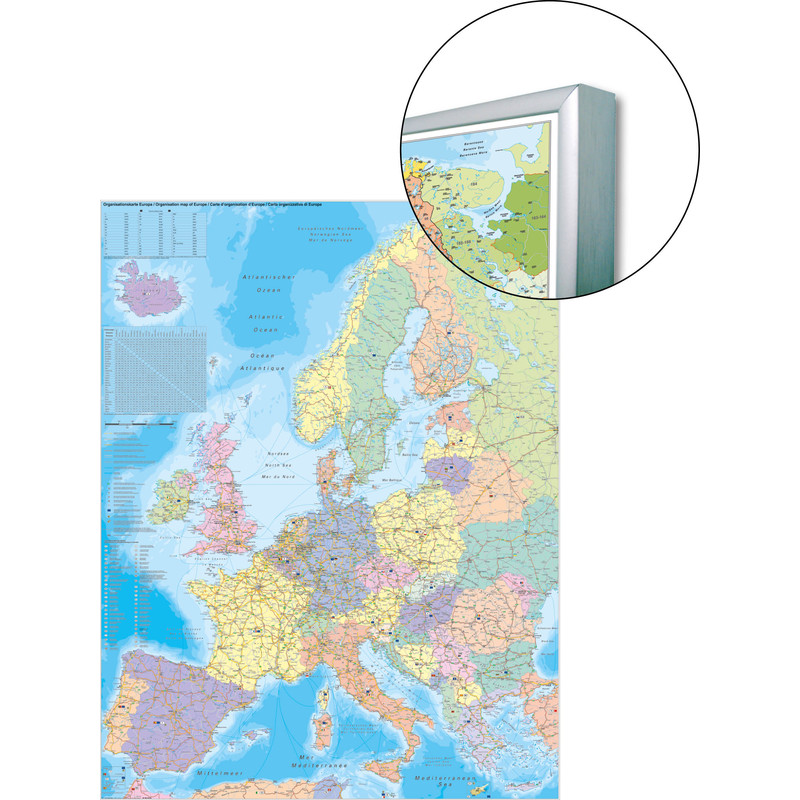 Stiefel Mapa de organização da Europa (97 x 119 cm)