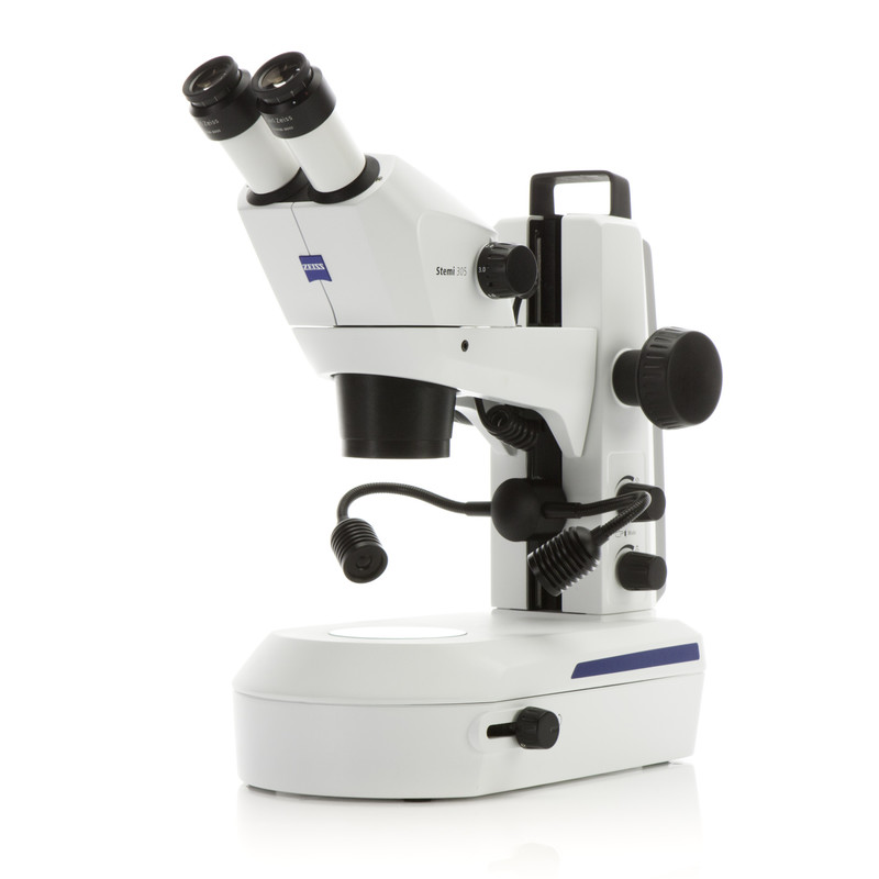 ZEISS Microscópio estéreo zoom Stemi 305, LAB, bino, Greenough, w.d. 110 mm, 10x/23, 0.8x-4.0x