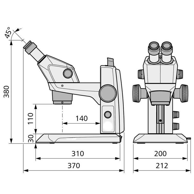 ZEISS Microscópio estéreo zoom Stemi 305, MAT, bino, ESD, Greenough, w.d.110mm, 10x,23, 0.8x-4.0x