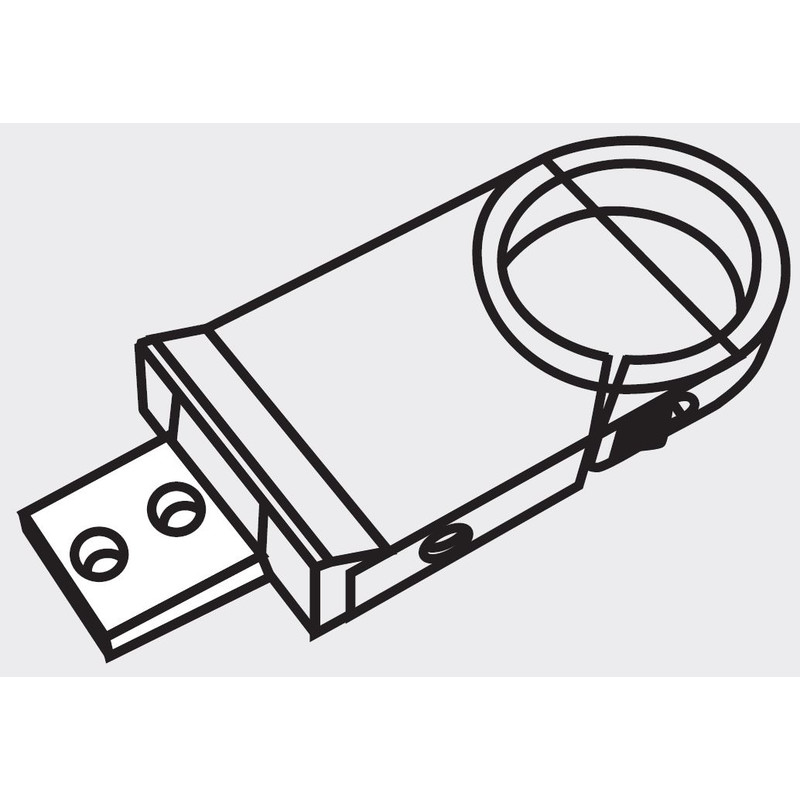 SCHOTT Grampo de montagem para Coluna Ø 25mm para fonte de luz fria KL-300