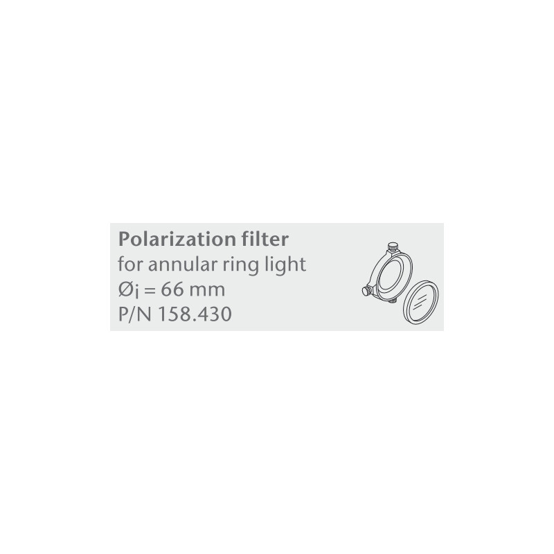 SCHOTT Filtro de polarisação para suporte de anel dividido Suporte. Ø=66mm