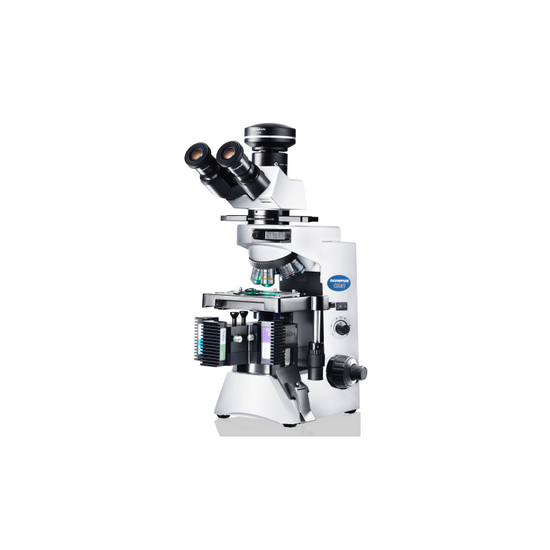 Evident Olympus Microscópio CX41 Fluorescência, trino, Hal, 40x,100x, 400x