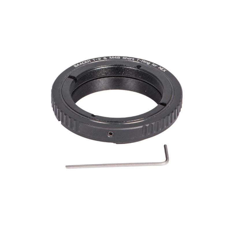 Baader Adaptador de câmera Anel em T para baioneta Sony E/NEX com rosca D52/M48 e T2