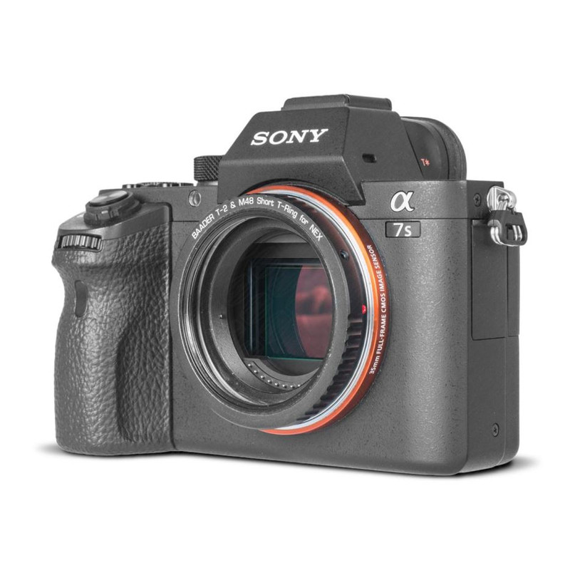 Baader Adaptador de câmera Anel em T para baioneta Sony E/NEX com rosca D52/M48 e T2