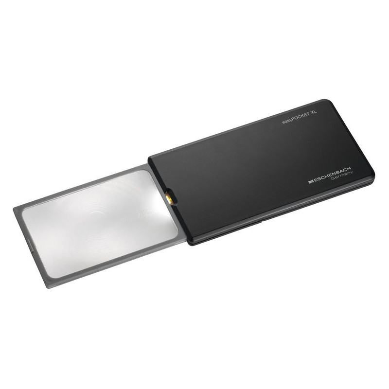 Eschenbach Lupa easyPocket XL 75x50mm, 2.5X illuminated magnifier, black