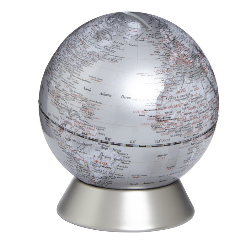 TROIKA Globo Orion Caixa de dinheiro prateada 14cm
