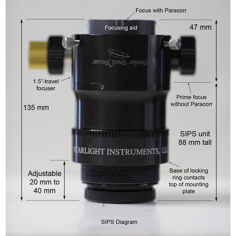 Starlight Instruments Focador Feather Touch FTF2015BCR LW com Corretor de coma Paracorr System (SIPS)