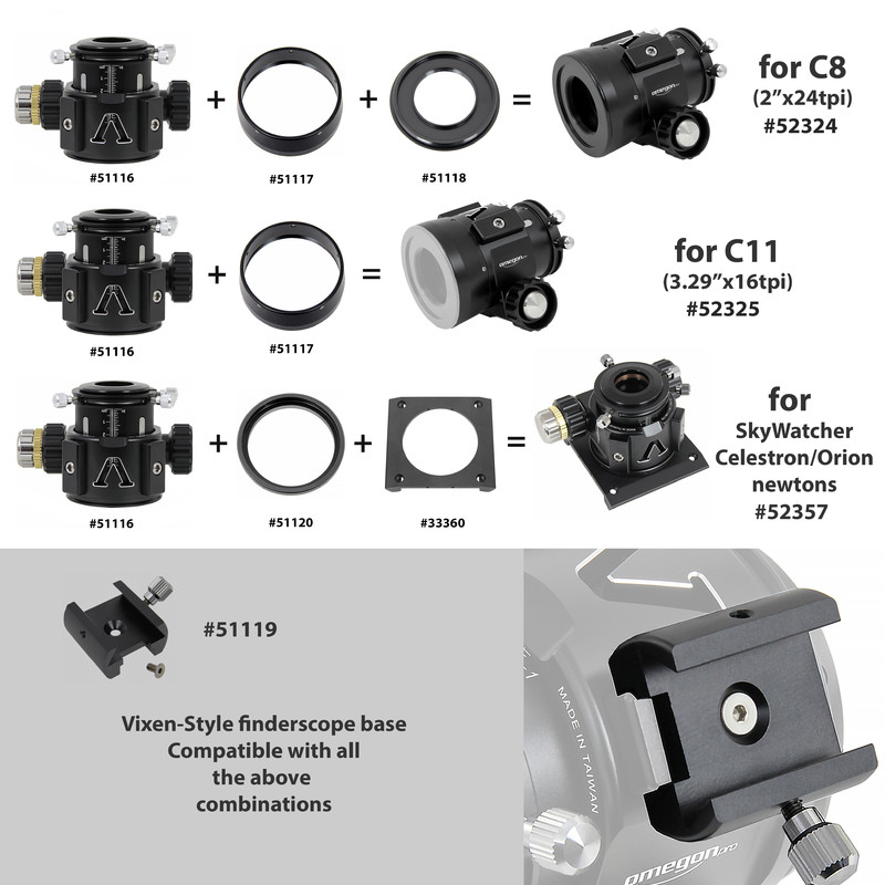 Omegon V-Power 2'' Crayford, Focador SCT C8 de dupla velocidade