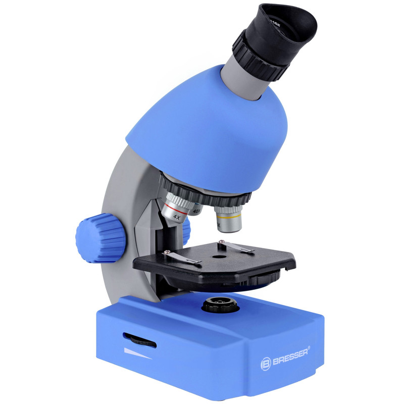 Bresser Junior Microscópio Junior 40x-640x, azul