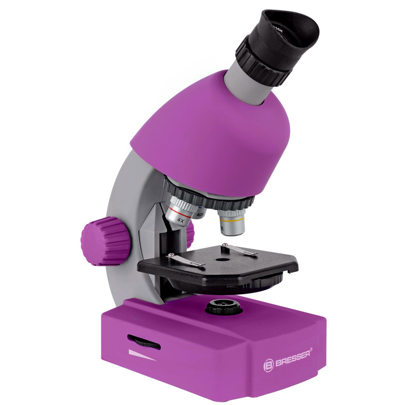 Bresser Junior Microscópio Junior 40x-640x, violeta