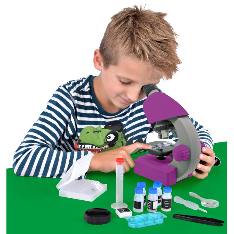 Bresser Junior Microscópio Junior 40x-640x, violeta