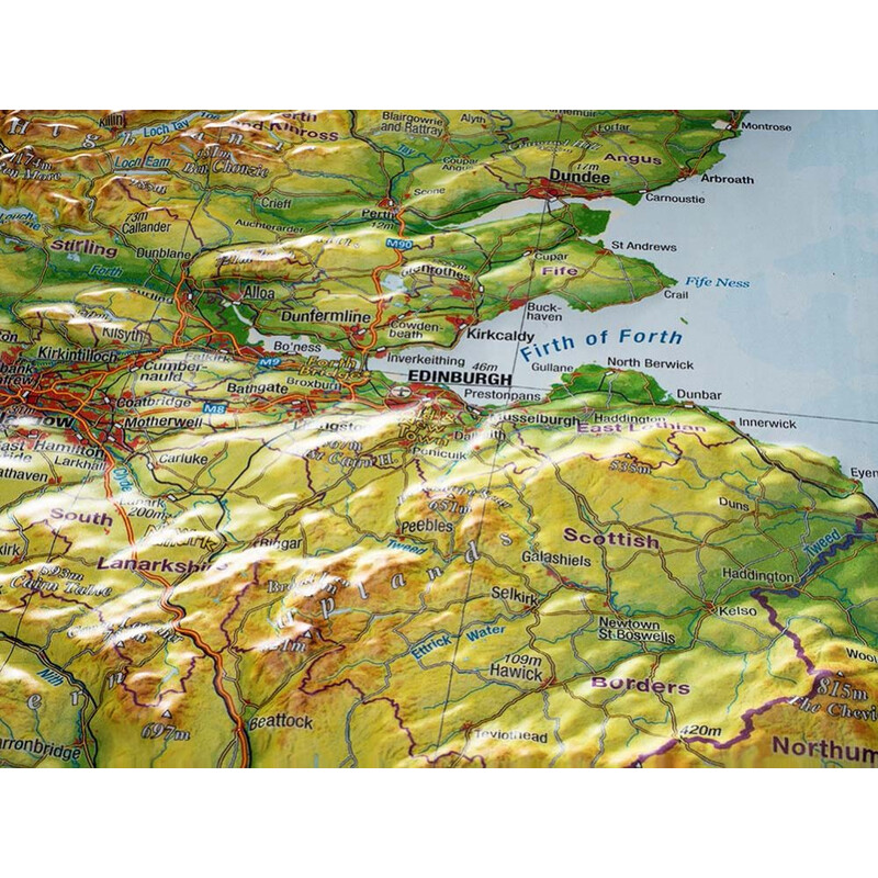 Georelief Mapa 3D em relevo da Grã-Bretanha (57x77x2cm)
