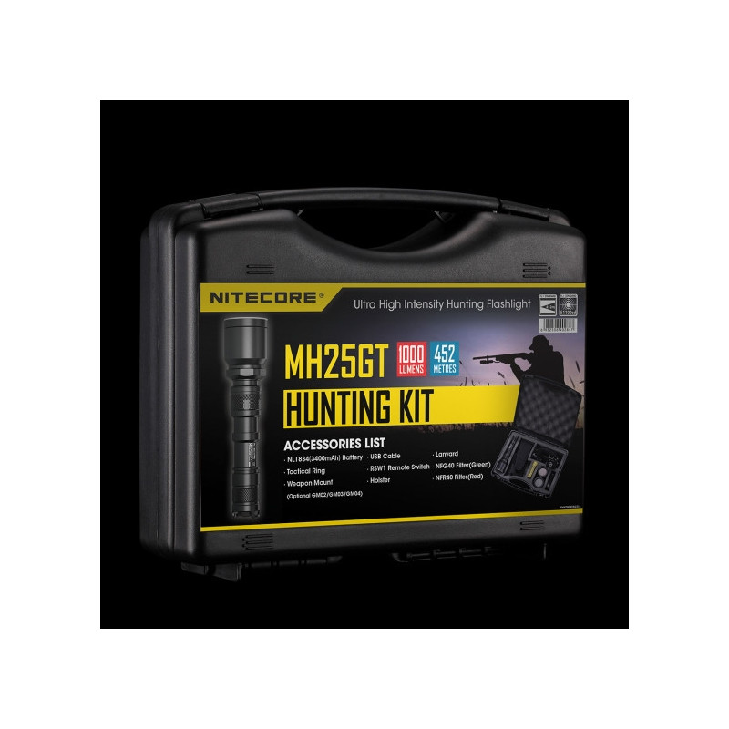 Nitecore Conjunto de caça Lanterna MH25 GT