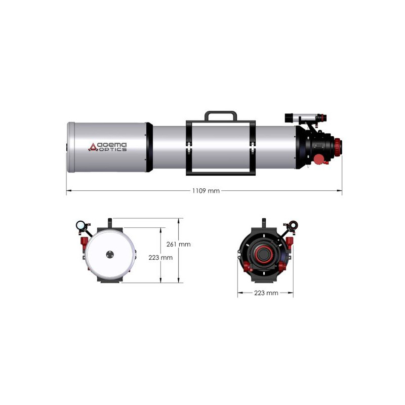 Agema Optics Refrator apocromático AP 150/1200 SD 150 F8 OTA