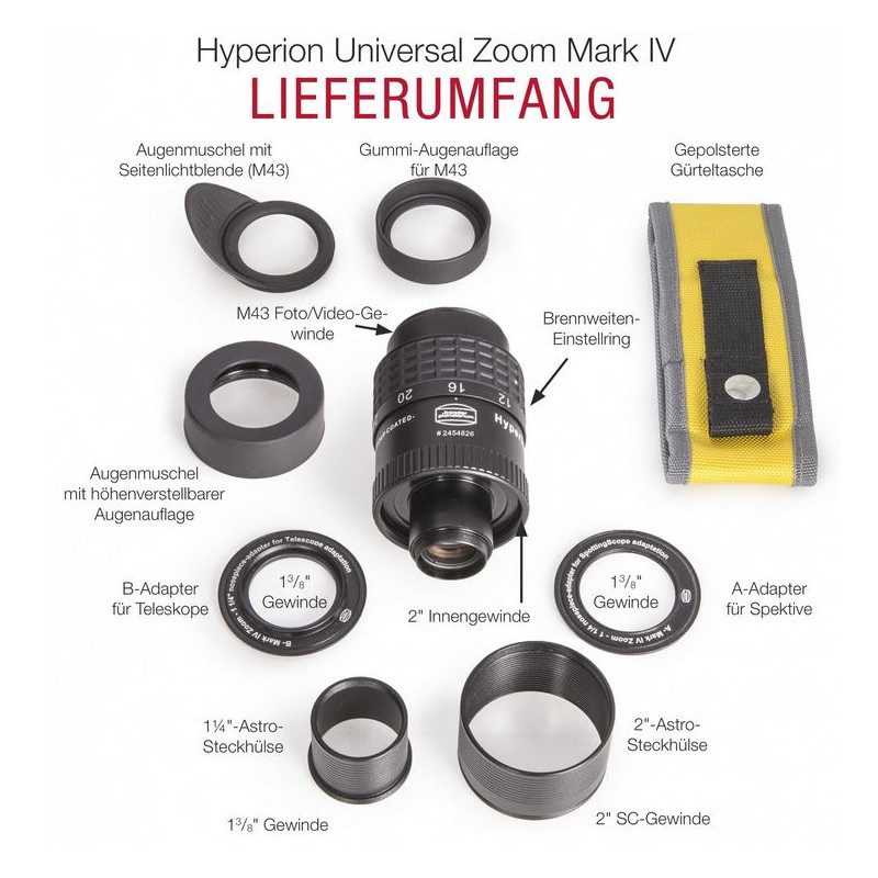 Baader Ocular com zoom Hyperion Universal Mark IV 8-24 mm 2"