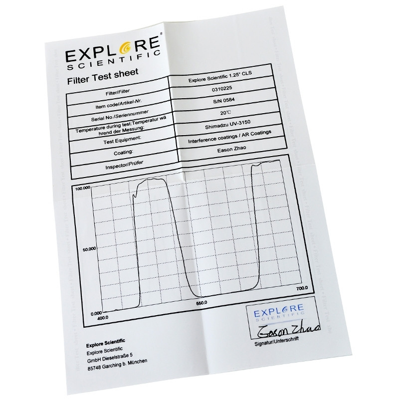 Explore Scientific Filtro CLS, 1,25"