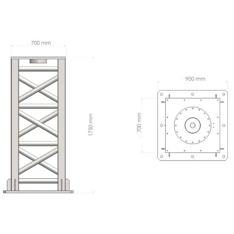 Radio2Space Spider 500A Radiotelescópio Advanced com Montagem GoTo AZ à prova de intempéries