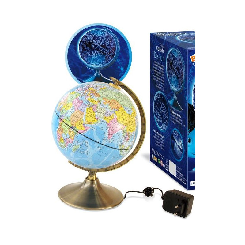 Buki Globos para crianças Day and night globe Alemao 21cm