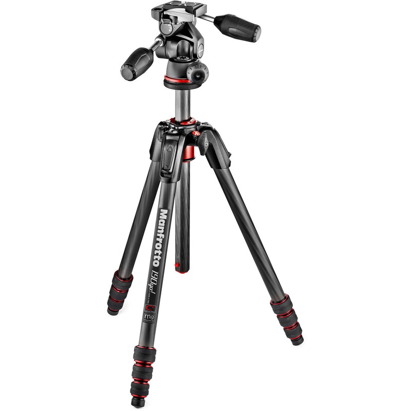 Manfrotto MK190GOC4TB-3W com cabeça panela de 3 vias